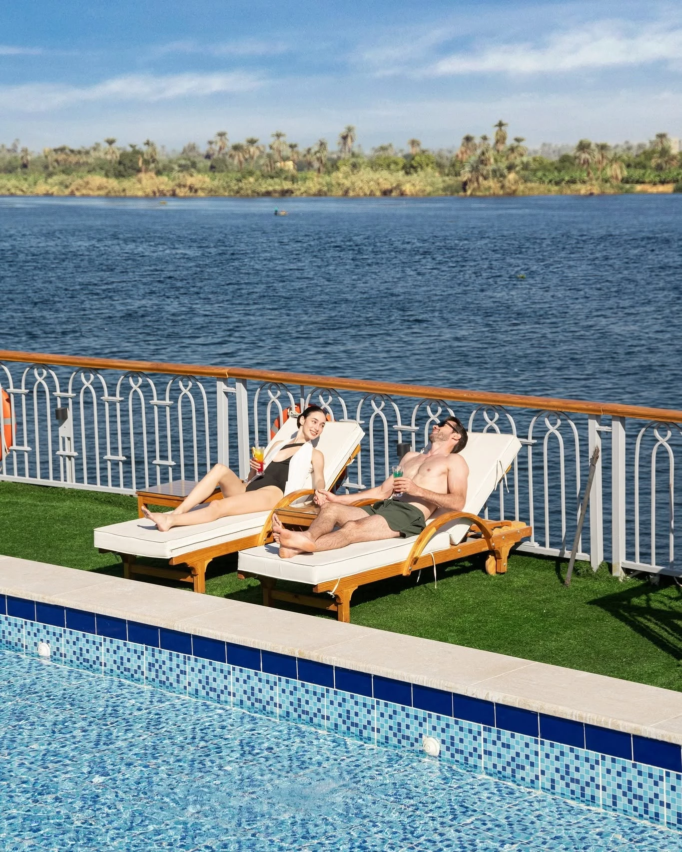 Sun deck of the Nile Capital Nile Cruise Nile cruise